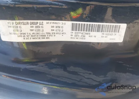 2014 Fiat 500 Abarth z USA, uszkodzony, nr VIN 3C3CFFFH0ET240076